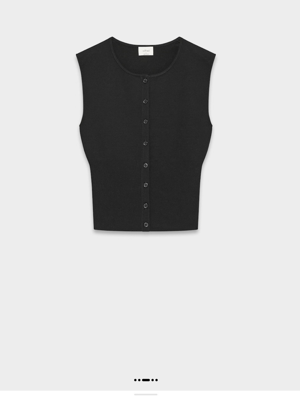 Golightly Sleeveless Button-Front Knit Top - Black